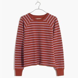 Madewell Stripe Raglan Sweatshirt